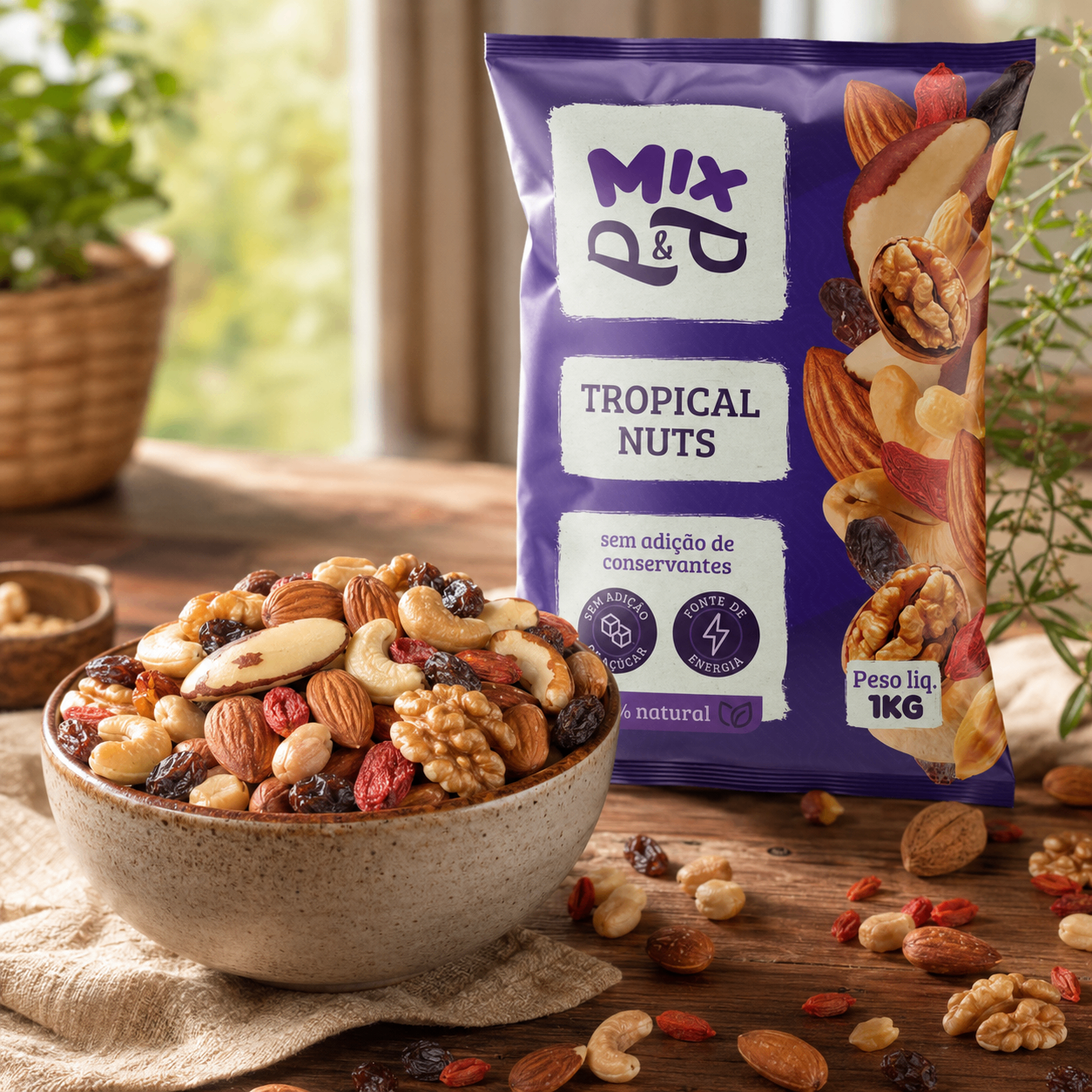 Kit com 2 pacotes de 1kg do Mix Tropical Nuts - vista 6