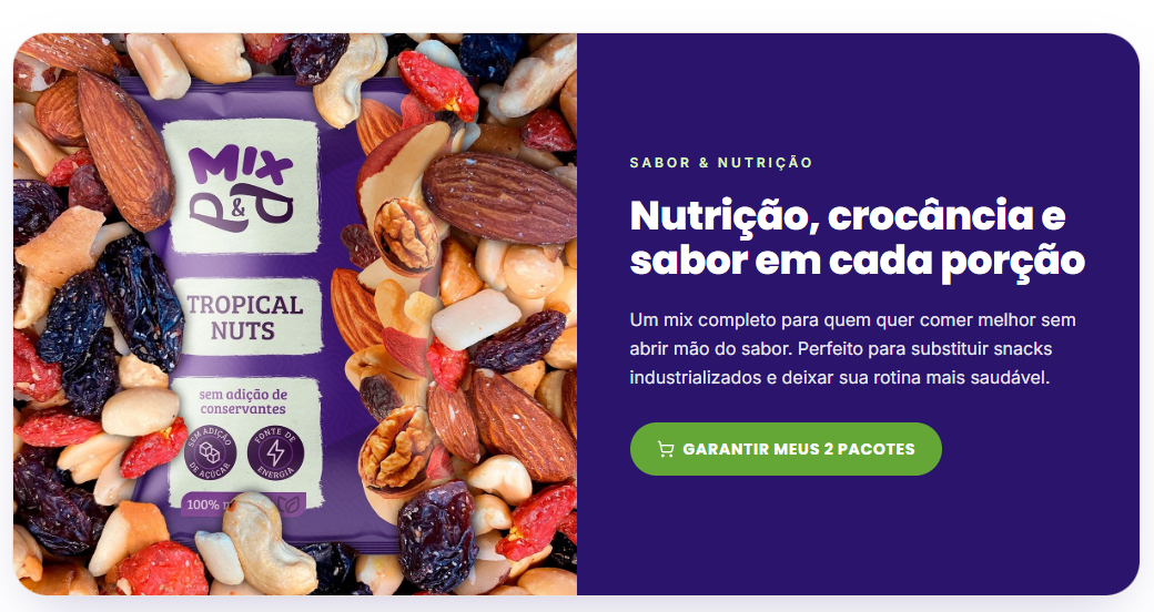 Mix Tropical Nuts - Sabor e Nutrição